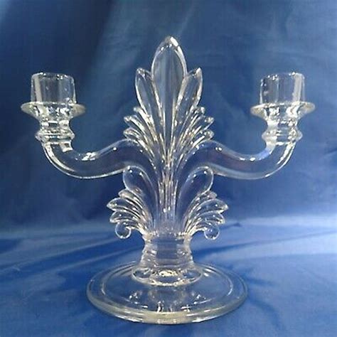 fostoria glass candle holders